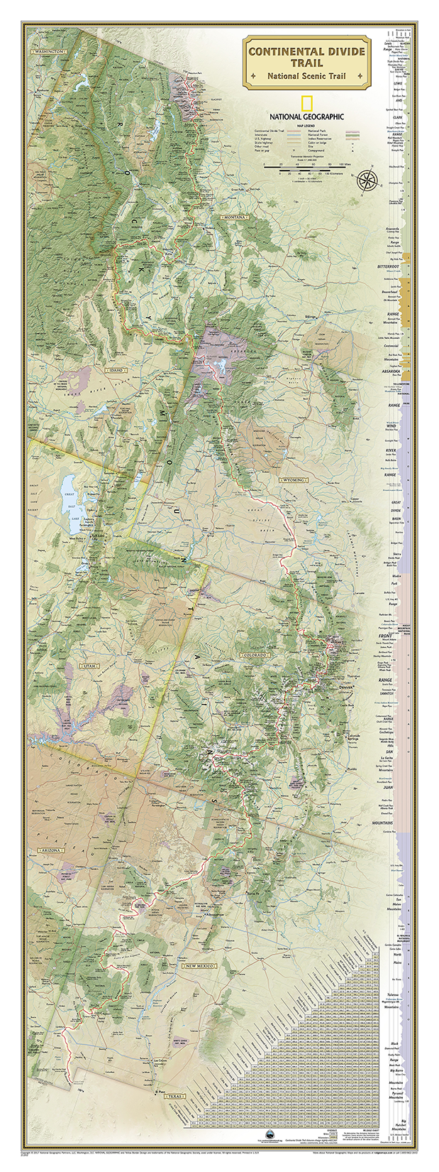 Continental Divide Trail Map